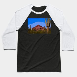 Red Rock Cactus Baseball T-Shirt